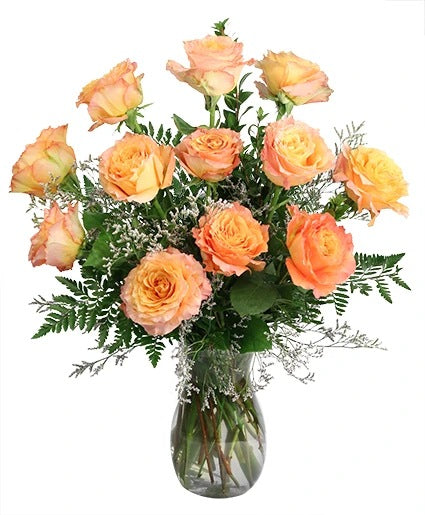 Free Spirit Dozen Roses Flower Arrangement