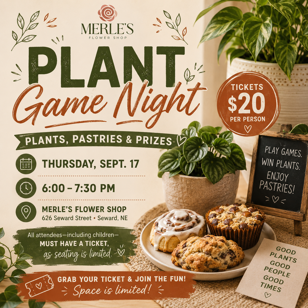 Plant Game Night: Plants, Pastries & Prizes! Thursday, September 17th, 6-7:30pm