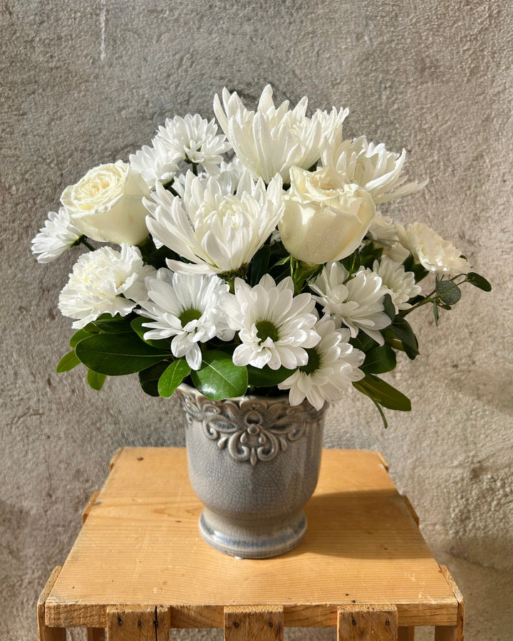 Ash & Ivory Flower Arrangement