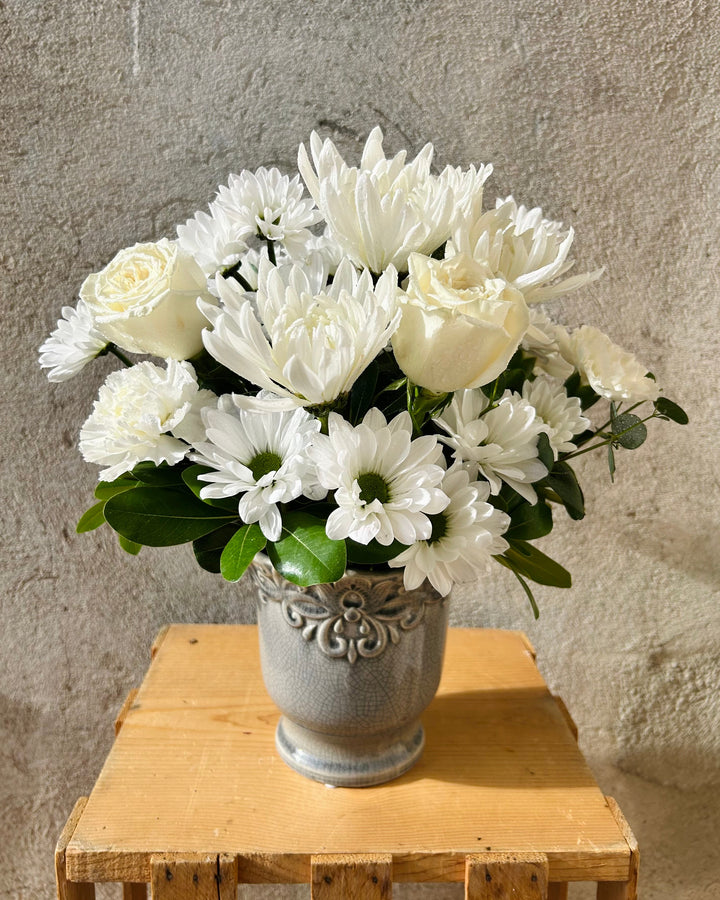 Ash & Ivory Flower Arrangement