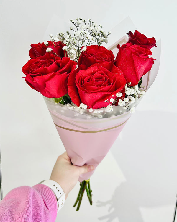 Half Dozen Roses Bouquet