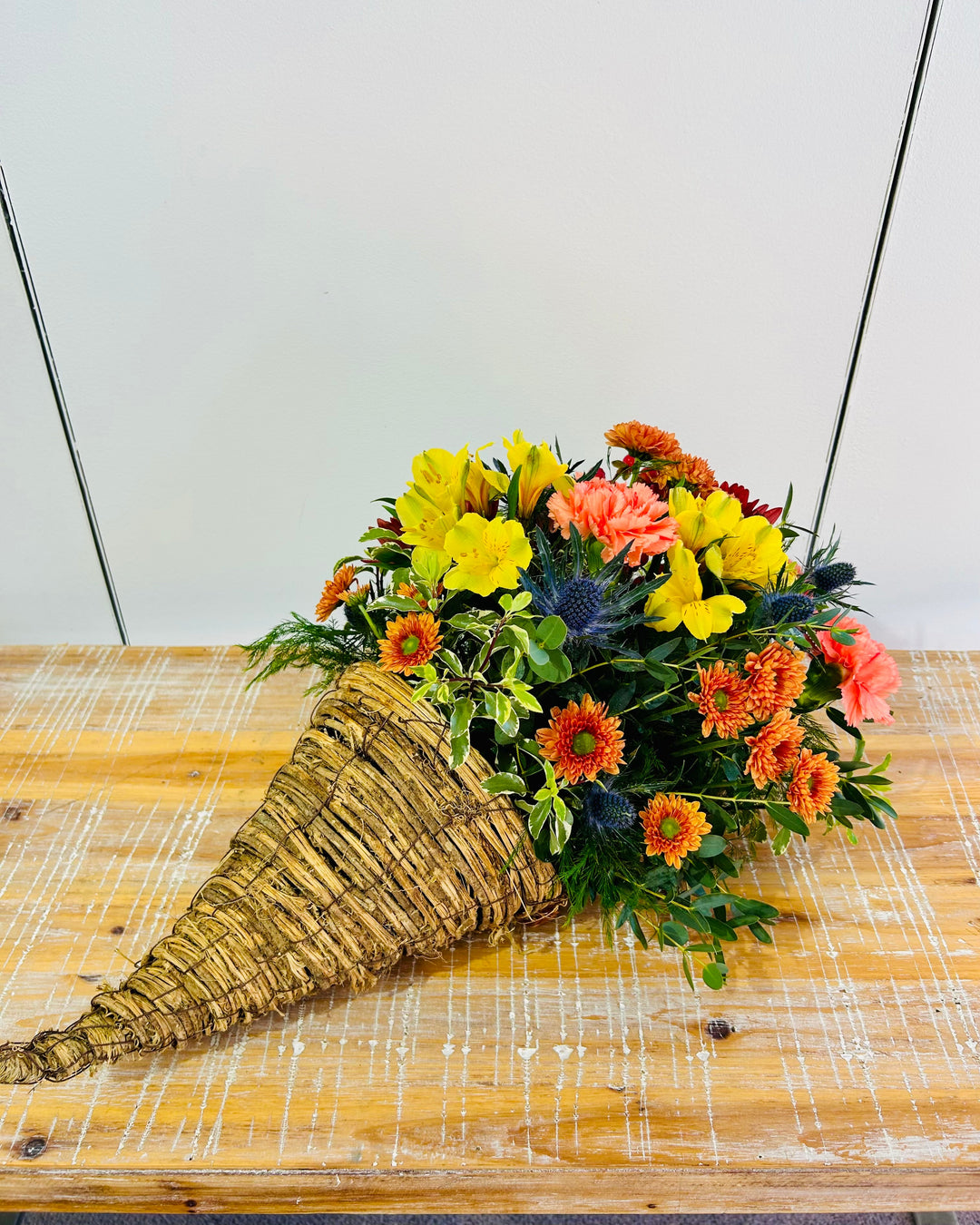 Grateful Gatherings Cornucopia Flower Arrangement