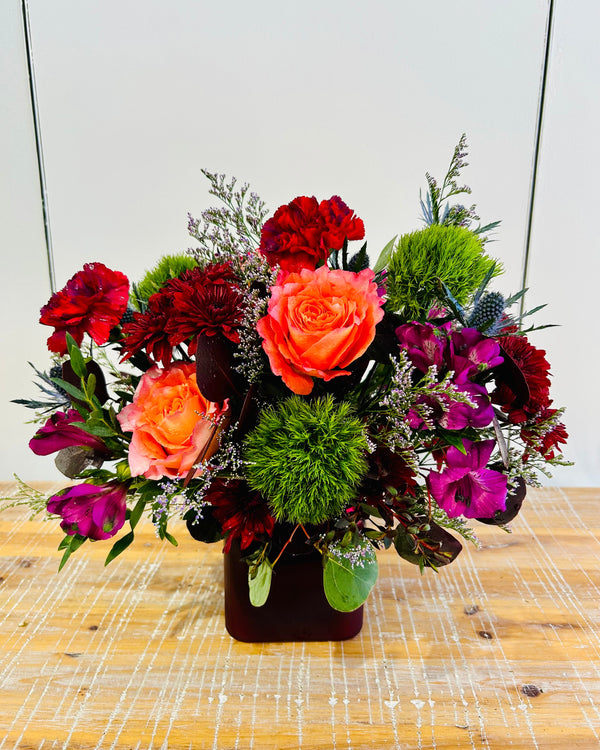 Crimson Haze Flower Arrangement