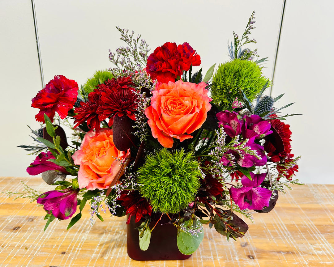 Crimson Haze Flower Arrangement