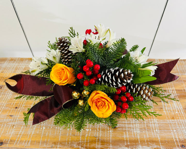 Yuletide Evergreen Cheer Centerpiece