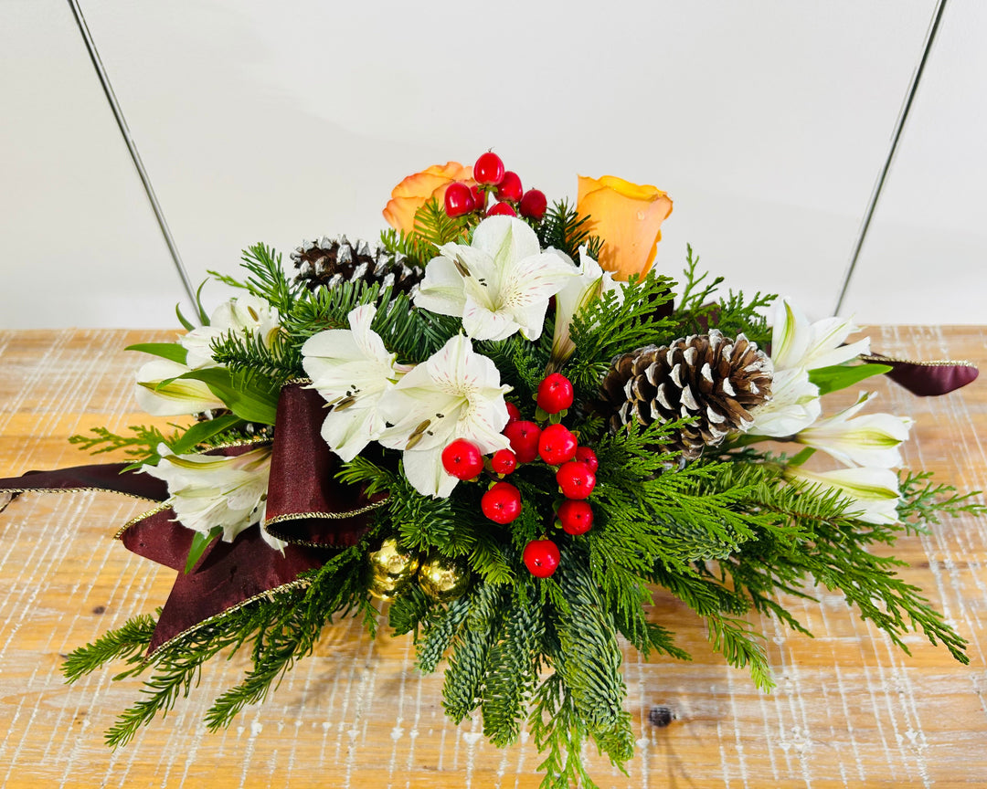 Yuletide Evergreen Cheer Centerpiece
