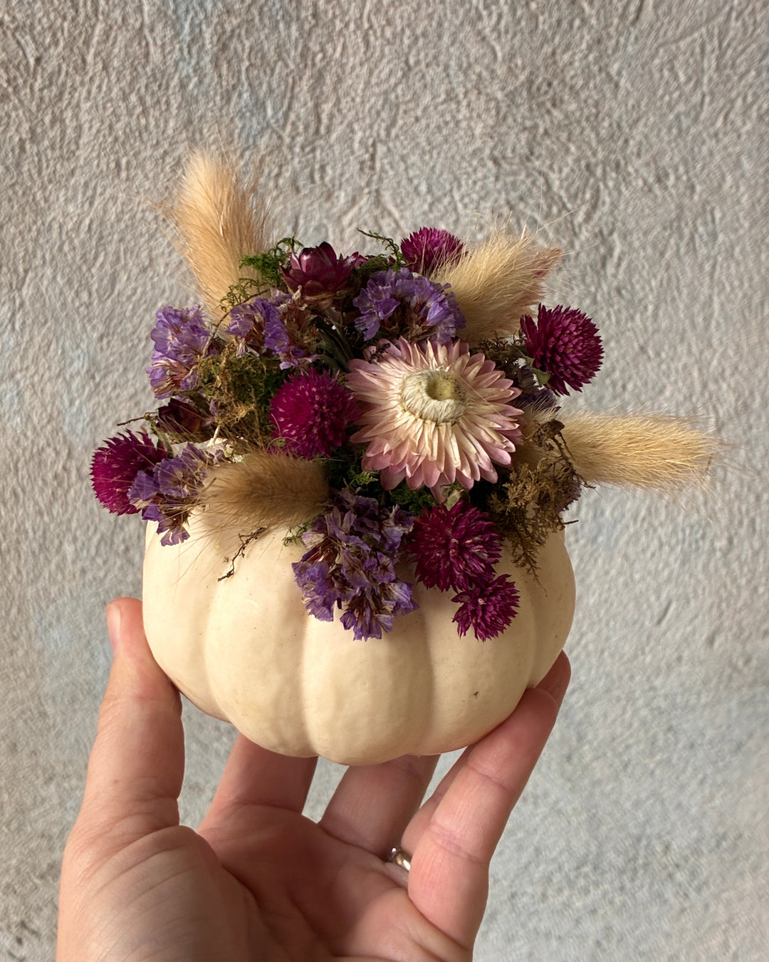 Dried Floral Pumpkin