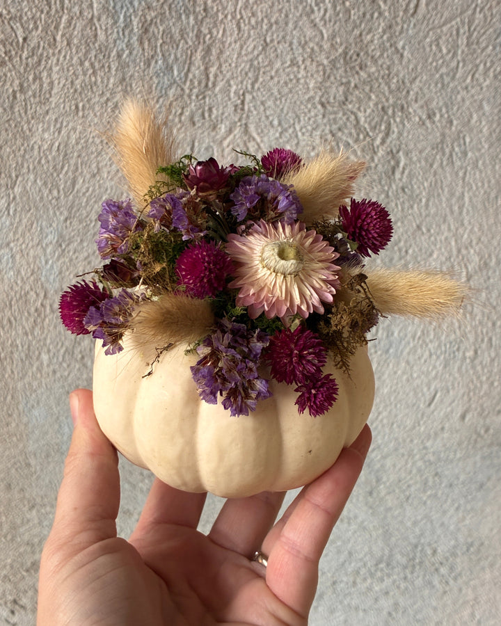 Dried Floral Pumpkin
