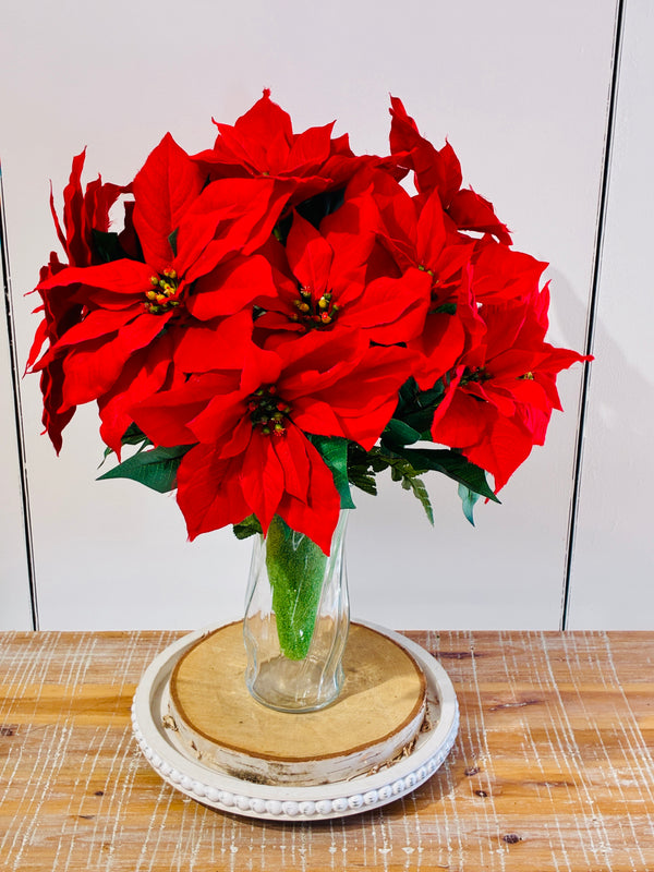 Winter Poinsettia Cemetery Cone