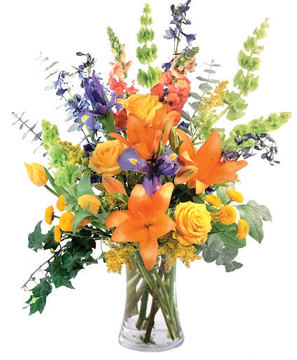 Citrus Explosion Vase Floral Arrangment