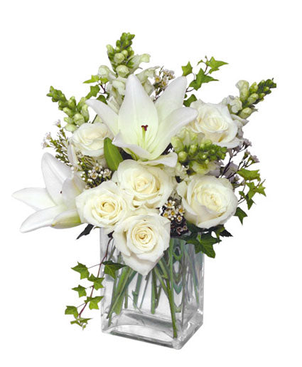 Pristine White Flower Arrangement